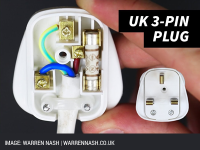 UK 3-pin plug | Image: Warren Nash